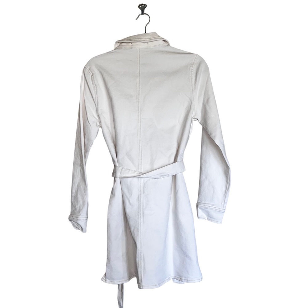 NWT Sanctuary The Utility Shirt Dress White Belted - Picture 10 of 11